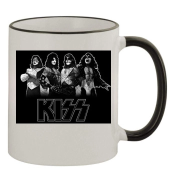 KISS 11oz Colored Rim & Handle Mug