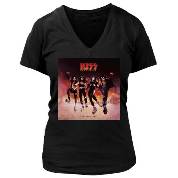 KISS Women's Deep V-Neck TShirt