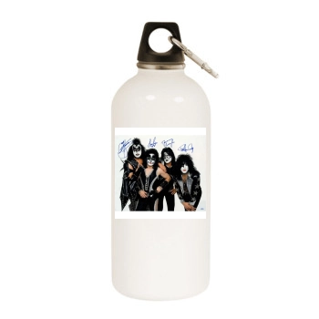 KISS White Water Bottle With Carabiner