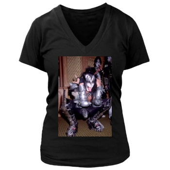 KISS Women's Deep V-Neck TShirt