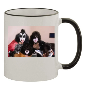 KISS 11oz Colored Rim & Handle Mug