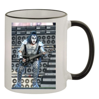 KISS 11oz Colored Rim & Handle Mug