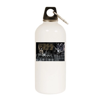 KISS White Water Bottle With Carabiner