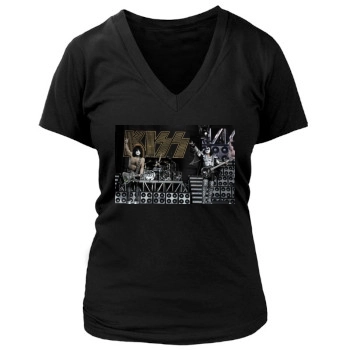 KISS Women's Deep V-Neck TShirt