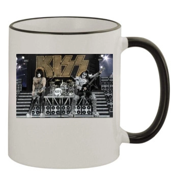 KISS 11oz Colored Rim & Handle Mug