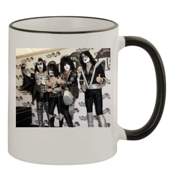 KISS 11oz Colored Rim & Handle Mug