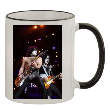 KISS 11oz Colored Rim & Handle Mug