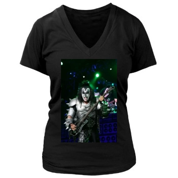 KISS Women's Deep V-Neck TShirt