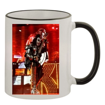 KISS 11oz Colored Rim & Handle Mug