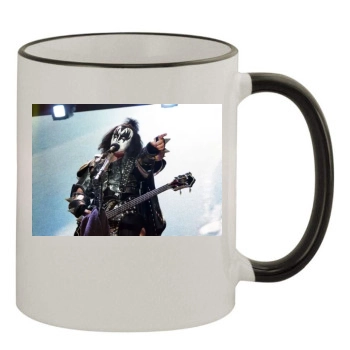 KISS 11oz Colored Rim & Handle Mug