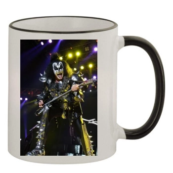 KISS 11oz Colored Rim & Handle Mug