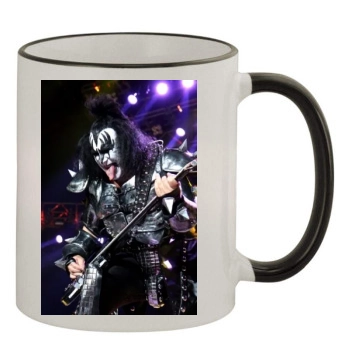 KISS 11oz Colored Rim & Handle Mug