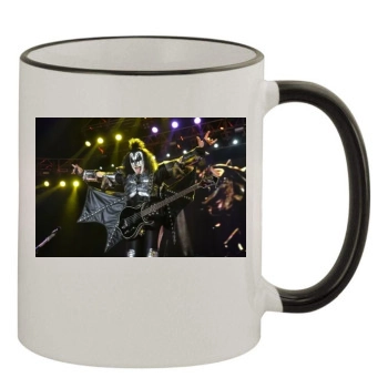 KISS 11oz Colored Rim & Handle Mug