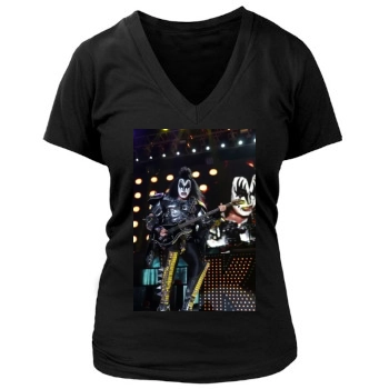 KISS Women's Deep V-Neck TShirt