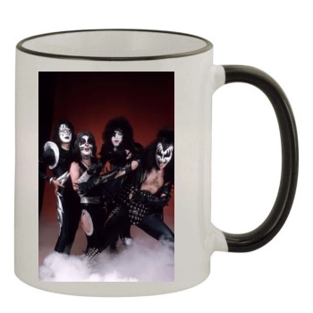 KISS 11oz Colored Rim & Handle Mug