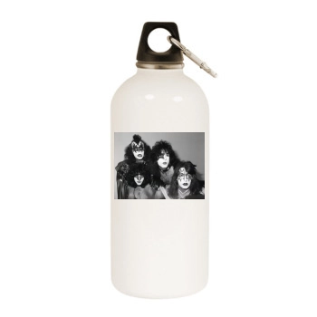 KISS White Water Bottle With Carabiner