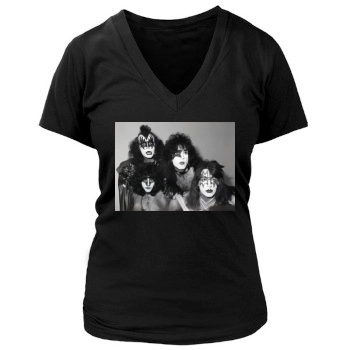 KISS Women's Deep V-Neck TShirt