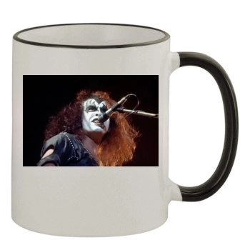 KISS 11oz Colored Rim & Handle Mug