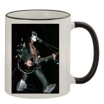 KISS 11oz Colored Rim & Handle Mug