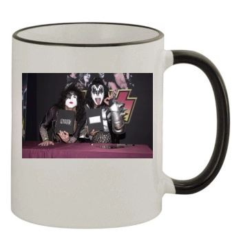 KISS 11oz Colored Rim & Handle Mug