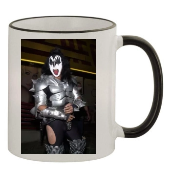 KISS 11oz Colored Rim & Handle Mug