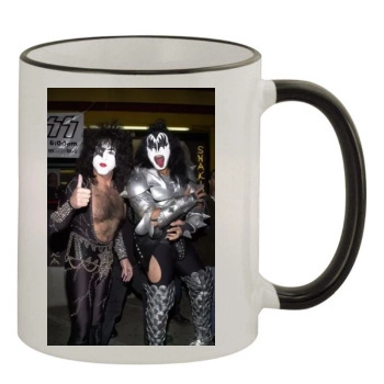 KISS 11oz Colored Rim & Handle Mug