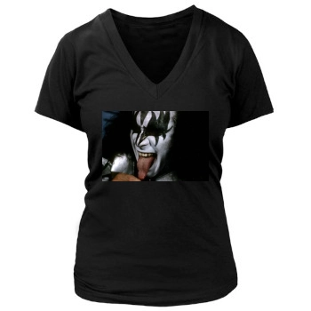 KISS Women's Deep V-Neck TShirt