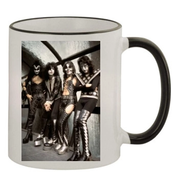 KISS 11oz Colored Rim & Handle Mug