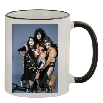 KISS 11oz Colored Rim & Handle Mug