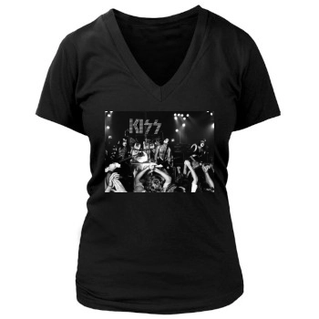 KISS Women's Deep V-Neck TShirt