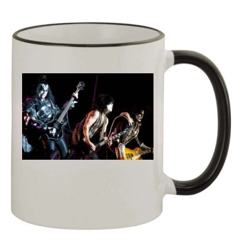 KISS 11oz Colored Rim & Handle Mug