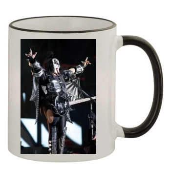 KISS 11oz Colored Rim & Handle Mug