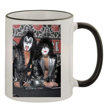 KISS 11oz Colored Rim & Handle Mug