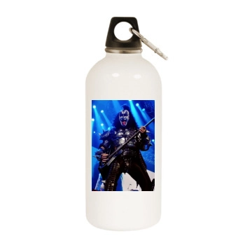 KISS White Water Bottle With Carabiner