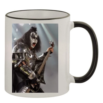 KISS 11oz Colored Rim & Handle Mug