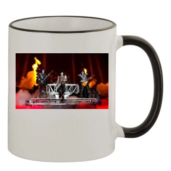 KISS 11oz Colored Rim & Handle Mug