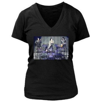 KISS Women's Deep V-Neck TShirt