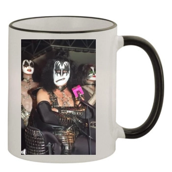 KISS 11oz Colored Rim & Handle Mug