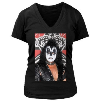 KISS Women's Deep V-Neck TShirt