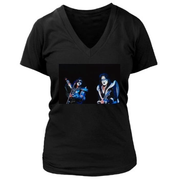 KISS Women's Deep V-Neck TShirt