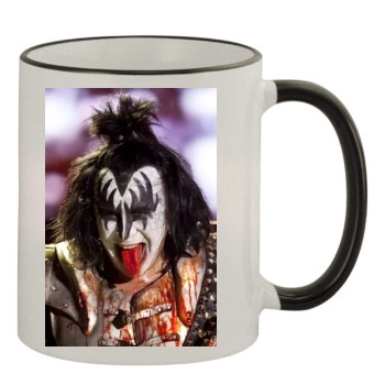 KISS 11oz Colored Rim & Handle Mug