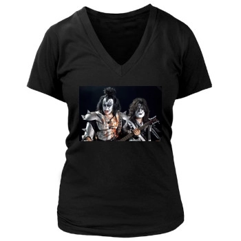 KISS Women's Deep V-Neck TShirt