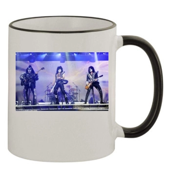 KISS 11oz Colored Rim & Handle Mug