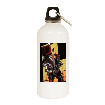 KISS White Water Bottle With Carabiner