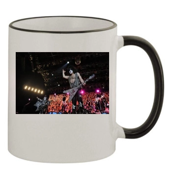 KISS 11oz Colored Rim & Handle Mug