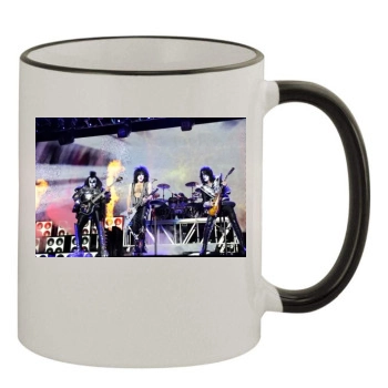 KISS 11oz Colored Rim & Handle Mug