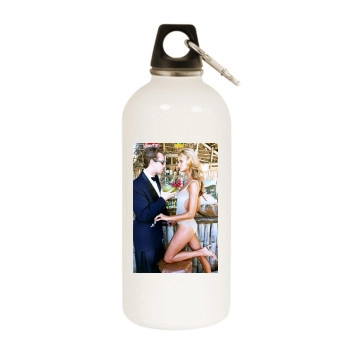 Carmen Kass White Water Bottle With Carabiner