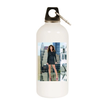 Cindy Crawford White Water Bottle With Carabiner