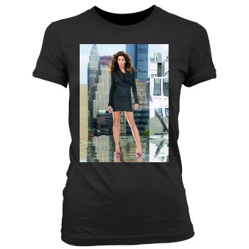 Cindy Crawford Women's Junior Cut Crewneck T-Shirt