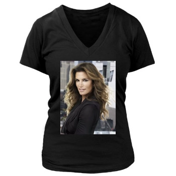 Cindy Crawford Women's Deep V-Neck TShirt